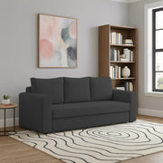 Clifton 3 Seater Sofa Cum Bed for Living Room (Black Fabric) Premium Fabric Sofa