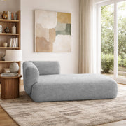 Casaliving Glacia Upholstered Indoor Chaise Lounge Chair 2 Seater Sofa Two Seater Sofa for Living Room Offices Hotels Bedroom (Black) Premium Boucle Fabric Sofa
