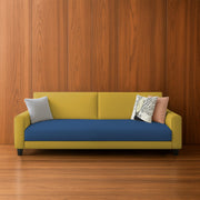 Kaven 3 Seater Sofa Set for Living Room (Yellow Grey Colour Fabric) Premium Fabric Sofa