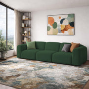 Amaco Modern Velvet Sofa, Tufted Design Upholstered 3 Seater Sofa Set for Living Room, (Black Colour) Premium Velvet Fabric Sofa