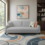 Kaven 3 Seater Sofa Set for Living Room (Yellow Grey Colour Fabric) Premium Fabric Sofa