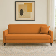 Premium Valkyrie 3 Seater Sofa Set 3 Seater Modern Sofa Set for Living Room (Orange Color Fabric)