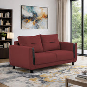 Casaliving Viskafors Upholstered 3 Seater Sofa Set for Living Room (Black Colour Fabric) Premium Fabric Sofa
