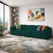 Amaco Modern Velvet Sofa, Tufted Design Upholstered 3 Seater Sofa Set for Living Room, (Black Colour) Premium Velvet Fabric Sofa