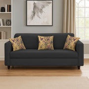 Lifestyle 3 Seater Sofa for Living Room (Black Colour Fabric)