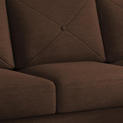 Swaloni RHS 4 Seater L Shape Sofa Set with Center Table for Living Room (Brown) Premium Fabric Sofa
