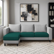Mikasa 4 Seater LHS L Shape Sofa Set for Living Room (Pine Grey Fabric) Premium Fabric Sofa Set for Living Room