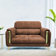 Gelio 2 Seater Sofa Set for Living Room (Black Colour) Premium Fabric Sofa