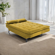 Danny 3 Seater Sofa Cum Bed for Living Room Premium Fabric Sofa for Living Room (Black Colour Premium Fabric)