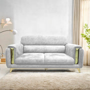 Gelio 2 Seater Sofa Set for Living Room (Black Colour) Premium Fabric Sofa