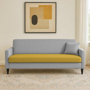 Premium Valkyrie 3 Seater Sofa Set 3 Seater Modern Sofa Set for Living Room (Yellow Grey Color Fabric)