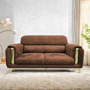 Gelio 2 Seater Sofa Set for Living Room (Black Colour) Premium Fabric Sofa