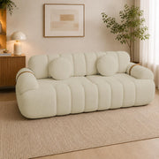 Casaliving Trex 3 Seater Sofa Set for Living Room, 3 Seater (Black) Colour Premium Velvet Fabric Sofa