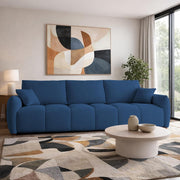 Colt Modern Velvet Sofa, Tufted Design Upholstered 3 Seater Sofa Set for Living Room, (Black Colour) Premium Velvet Fabric Sofa