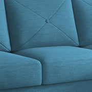 Swaloni RHS 4 Seater L Shape Sofa Set with Center Table for Living Room (Turquise) Premium Fabric Sofa