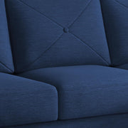 Swaloni RHS 6 Seater L Shape Sofa Set with Center Table for Living Room (Blue) Premium Fabric Sofa