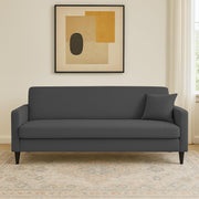 Premium Valkyrie 3 Seater Sofa Set 3 Seater Modern Sofa Set for Living Room (Black Color Fabric)