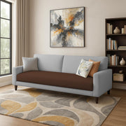 Kaven 3 Seater Sofa Set for Living Room (Brown Grey Colour Fabric) Premium Fabric Sofa