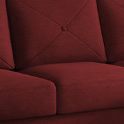 Swaloni RHS 4 Seater L Shape Sofa Set with Center Table for Living Room (Maroon) Premium Fabric Sofa