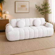 Casaliving Trex 3 Seater Sofa Set for Living Room, 3 Seater (Black) Colour Premium Velvet Fabric Sofa
