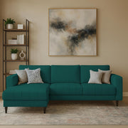 Oslo 4 Seater LHS L Shape Sofa Set for Living Room (Pine Fabric) Premium Fabric Sofa Set for Living Room