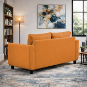 Casaliving Viskafors Upholstered 3 Seater Sofa Set for Living Room (Black Colour Fabric) Premium Fabric Sofa