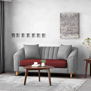 Doraldo 2 Seater Sofa Set for Living Room (Black Colour Fabric) Premium Fabric Sofa for Living Room