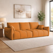 Colt Modern Velvet Sofa, Tufted Design Upholstered 3 Seater Sofa Set for Living Room, (Black Colour) Premium Velvet Fabric Sofa