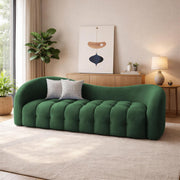 Ariana Modern Premium Boucle Fabric Sofa, Upholstered 3 Seater Sofa Set for Living Room, (Black Colour) Premium Boucle Fabric Sofa