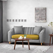 Doraldo 2 Seater Sofa Set for Living Room (Black Colour Fabric) Premium Fabric Sofa for Living Room