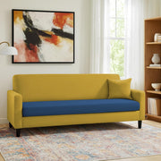 Premium Valkyrie 3 Seater Sofa Set 3 Seater Modern Sofa Set for Living Room (Blue Yellow Color Fabric)