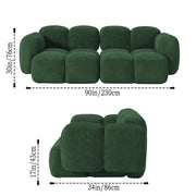 Aveline Modern Premium Boucle Fabric Sofa, Upholstered 3 Seater Sofa Set for Living Room, (Black Colour) Premium Boucle Fabric Sofa