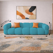Vetras Modern Velvet Bubble Cloud Sofa, Tufted Design Upholstered 3+1 Seater Sofa Set for Living Room, (Black Colour) Premium Velvet Fabric Sofa