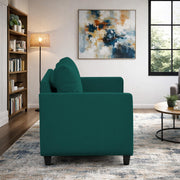 Casaliving Viskafors Upholstered 3 Seater Sofa Set for Living Room (Black Colour Fabric) Premium Fabric Sofa