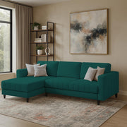 Oslo 4 Seater LHS L Shape Sofa Set for Living Room (Pine Fabric) Premium Fabric Sofa Set for Living Room