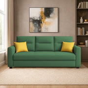 Evona 3 Seater Sofa Set for Living Room (Green Colour Fabric) Premium Fabric Sofa