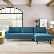 Oudrey 3 Seater Sofa Set with Center Table for Living Room (Turquise Colour) Premium Fabric Sofa
