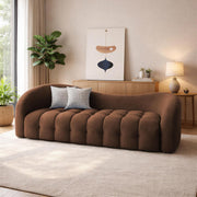 Ariana Modern Premium Boucle Fabric Sofa, Upholstered 3 Seater Sofa Set for Living Room, (Black Colour) Premium Boucle Fabric Sofa