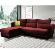 Stella LHS 4 Seater L Shape Sofa Set for Living Room (Maroon) Premium Velvet Fabric Sofa