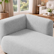 Casaliving Glacia Upholstered Indoor Chaise Lounge Chair 2 Seater Sofa Two Seater Sofa for Living Room Offices Hotels Bedroom (Black) Premium Boucle Fabric Sofa