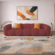 Vetras Modern Velvet Bubble Cloud Sofa, Tufted Design Upholstered 3+1 Seater Sofa Set for Living Room, (Black Colour) Premium Velvet Fabric Sofa