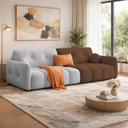 Dreamor 3 Seater Sofa Velvet Fabric (Black) with Three Cushions Perfect for |Home Living |Office Room and Guest Room Premium Sofa