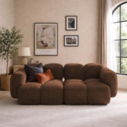 Aveline Modern Premium Boucle Fabric Sofa, Upholstered 3 Seater Sofa Set for Living Room, (Black Colour) Premium Boucle Fabric Sofa
