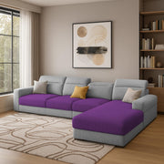 Orion RHS 6 Seater L Shape Sofa Set for Living Room (Purple Grey Colour) Premium Fabric Sofa