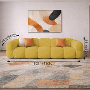 Vetras Modern Velvet Bubble Cloud Sofa, Tufted Design Upholstered 3+1+1 Seater Sofa Set for Living Room, (Black Colour) Premium Velvet Fabric Sofa