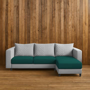 Mikasa 4 Seater RHS L Shape Sofa Set for Living Room (Pine Grey Fabric) Premium Fabric Sofa Set for Living Room
