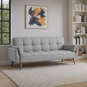 Francois 3 Seater Convertible Sofa Cum Bed for Living Room (Grey Fabric) Premium Fabric Sofa