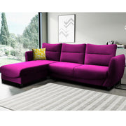 Stella LHS 4 Seater L Shape Sofa Set for Living Room (Purple) Premium Velvet Fabric Sofa