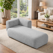 Casaliving Glacia Upholstered Indoor Chaise Lounge Chair 2 Seater Sofa Two Seater Sofa for Living Room Offices Hotels Bedroom (Black) Premium Boucle Fabric Sofa