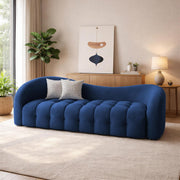 Ariana Modern Premium Boucle Fabric Sofa, Upholstered 3 Seater Sofa Set for Living Room, (Black Colour) Premium Boucle Fabric Sofa